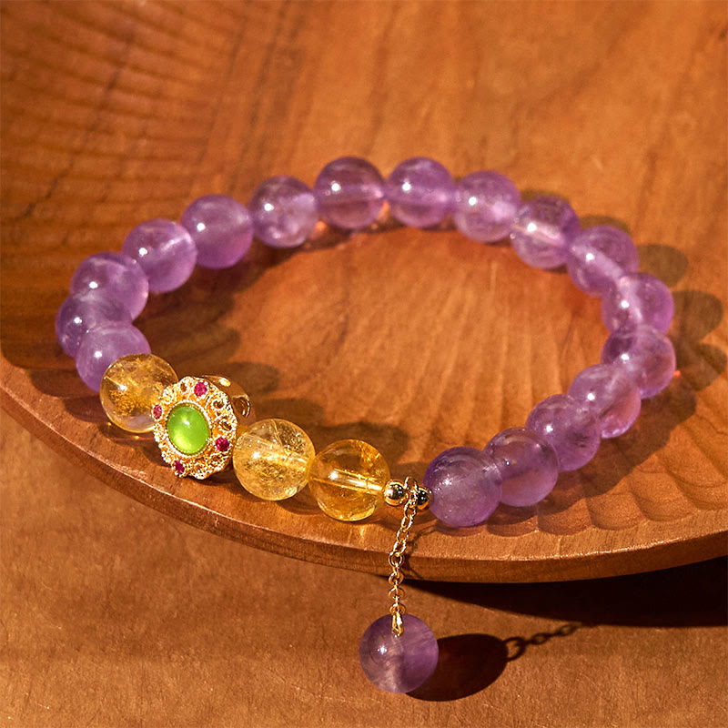Natural Amethyst Meditation Balance Bracelet