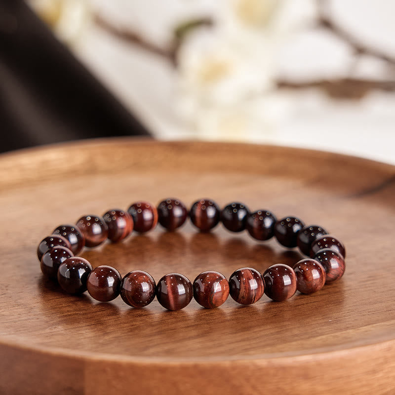 Natural Tiger Eye Beaded Bracelet for Inner Strength & Clarity