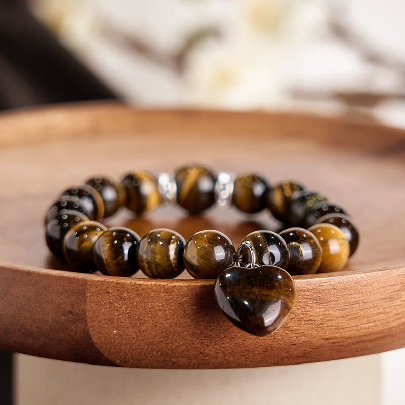 Various Crystal Green Aventurine Love Heart Balance Bracelet