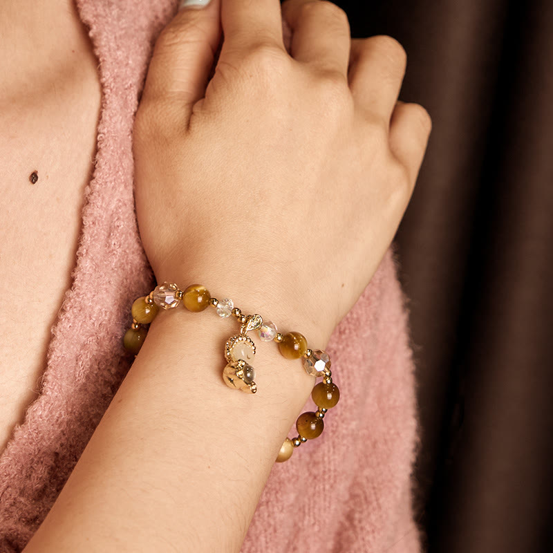 Yellow Tiger Eye Meditation Buddha Protection Bracelet