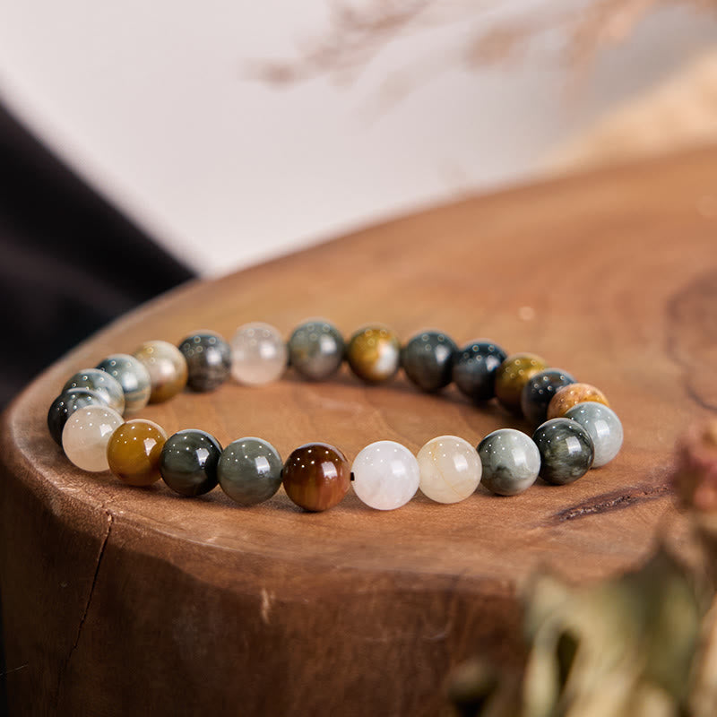 Natural Eagle's Eye Stone Confidence Positive Bracelet