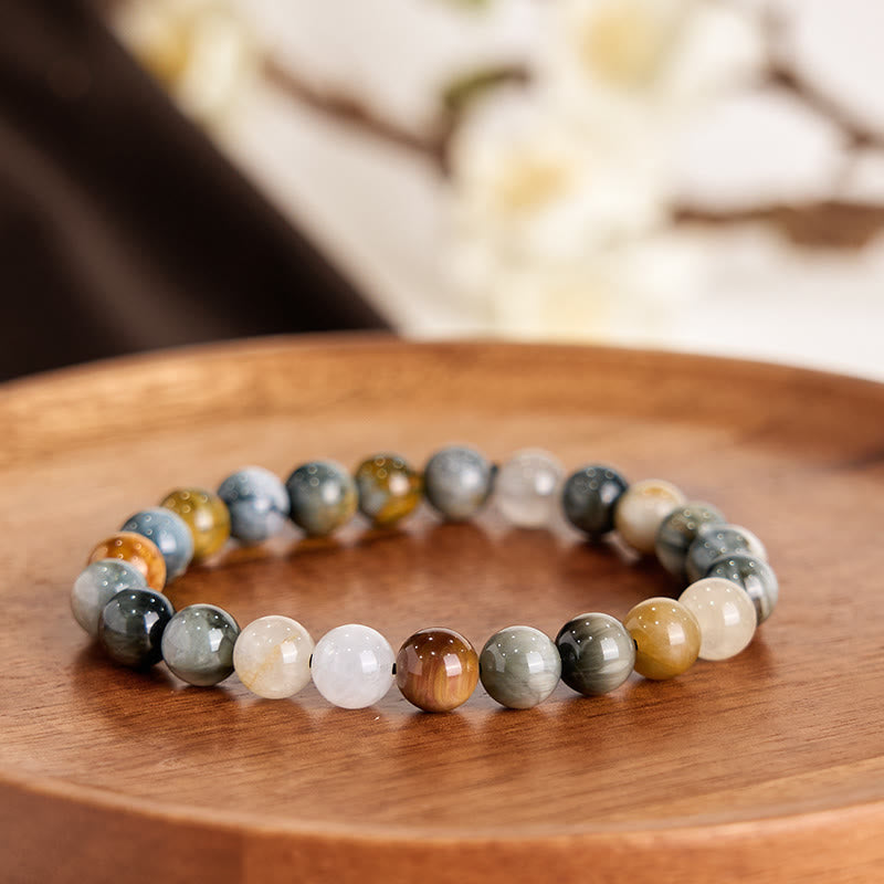 Natural Eagle's Eye Stone Confidence Positive Bracelet