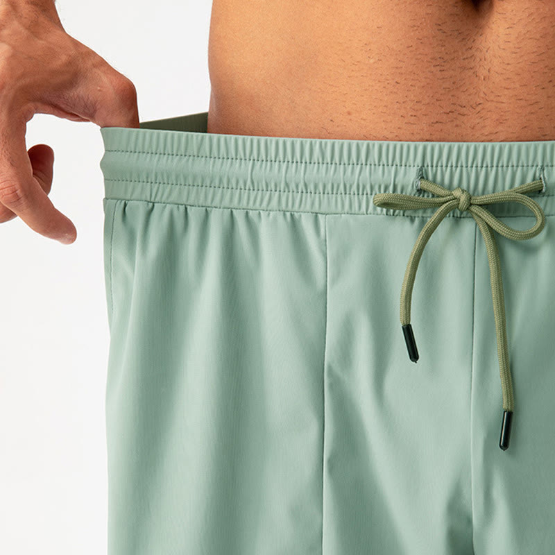 Men's Casual Nylon Quick Dry Sports Shorts With Pockets
