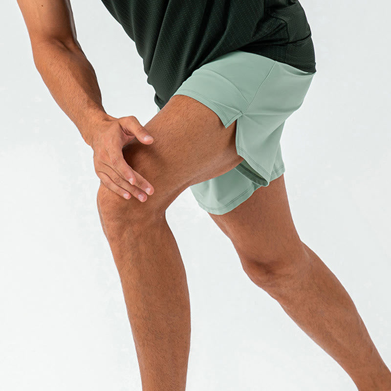 Men's Casual Nylon Quick Dry Sports Shorts With Pockets