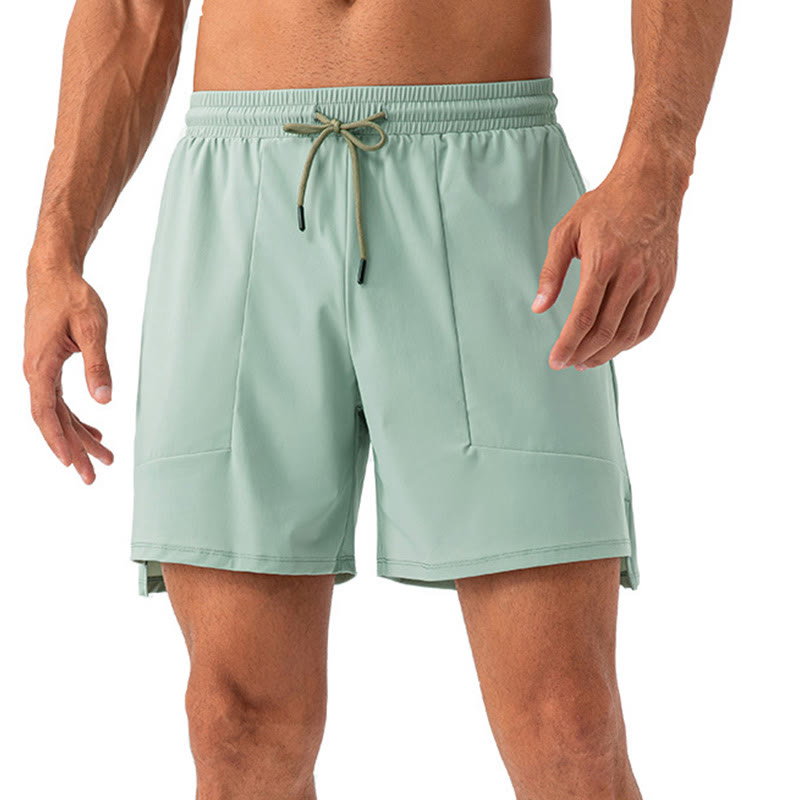 Men's Casual Nylon Quick Dry Sports Shorts With Pockets