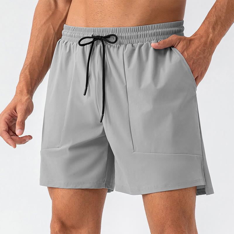 Men's Casual Nylon Quick Dry Sports Shorts With Pockets