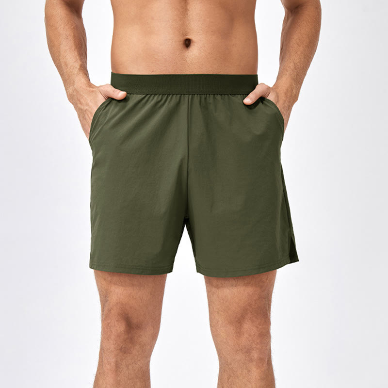 Men's Casual Loose Nylon Quick Dry Sports Shorts With Pockets