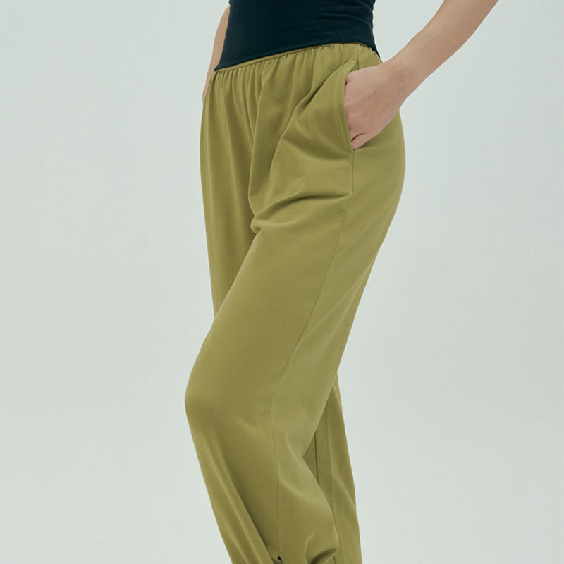 Adjustable Tie-Hem Breathable Meditation Harem Pants