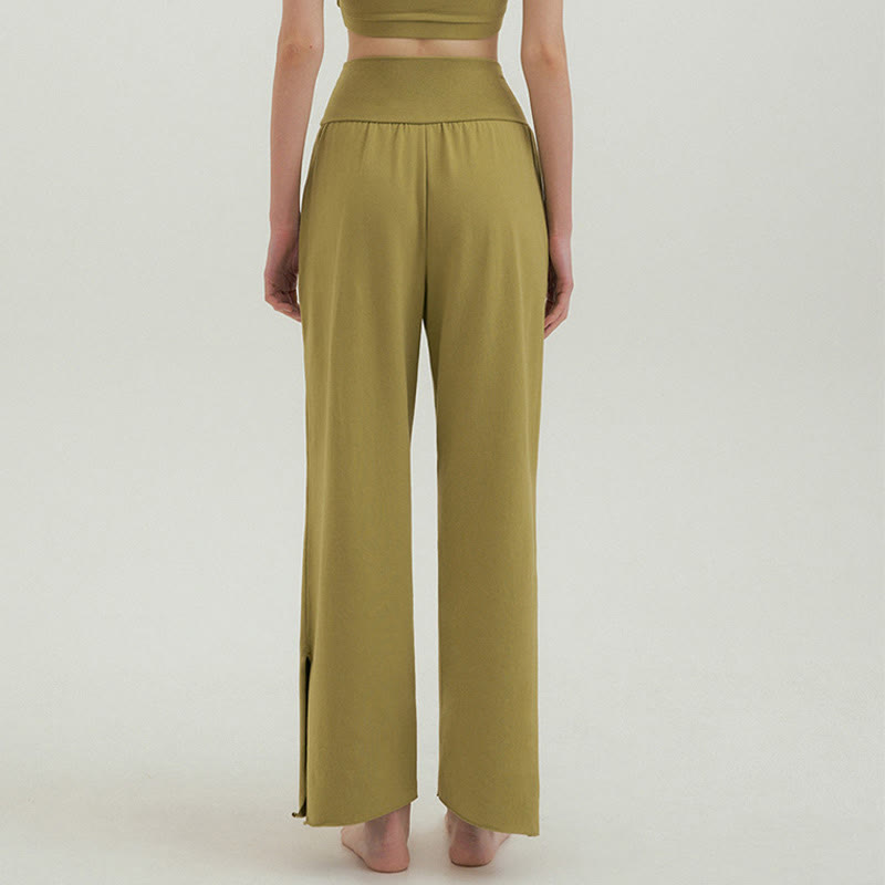 Adjustable Tie-Hem Breathable Meditation Harem Pants