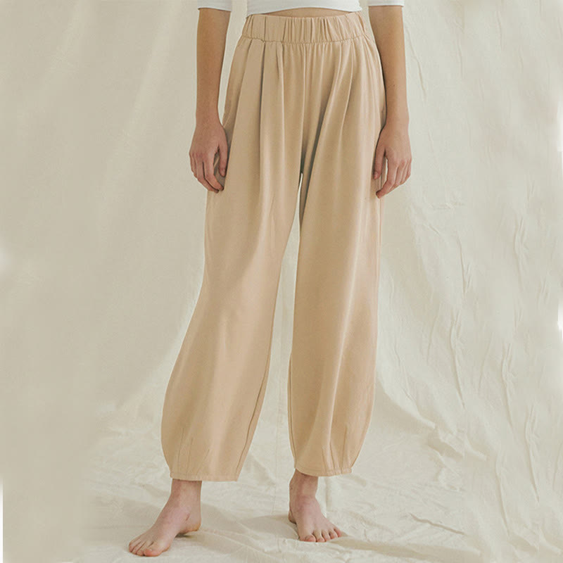 Adjustable Tie-Hem Breathable Meditation Harem Pants