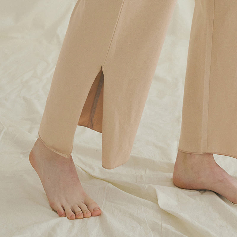Adjustable Tie-Hem Breathable Meditation Harem Pants