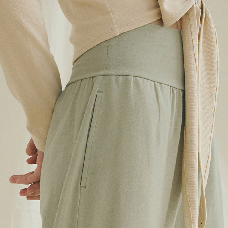 Adjustable Tie-Hem Breathable Meditation Harem Pants