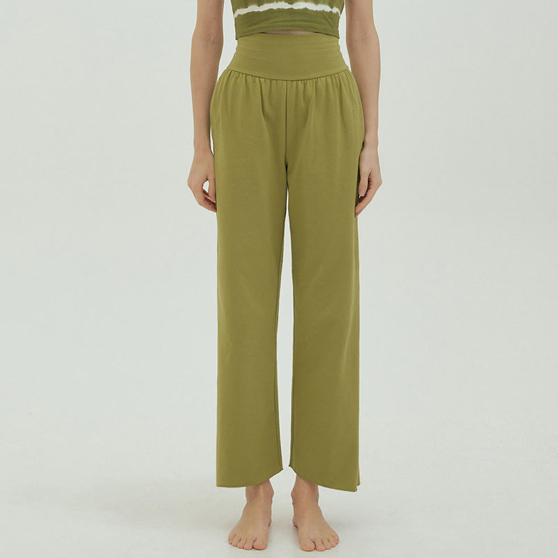 Adjustable Tie-Hem Breathable Meditation Harem Pants