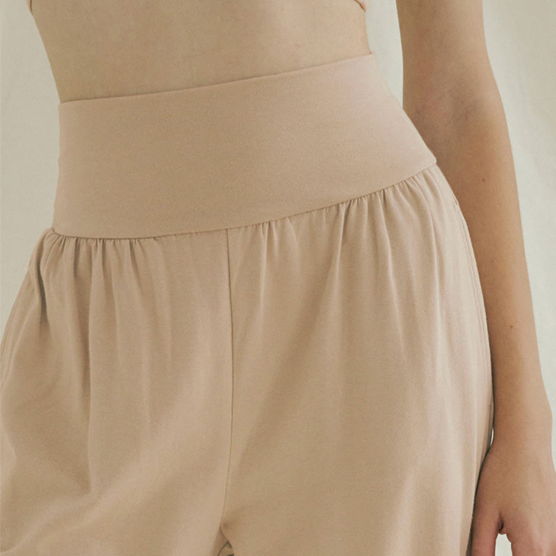 Adjustable Tie-Hem Breathable Meditation Harem Pants