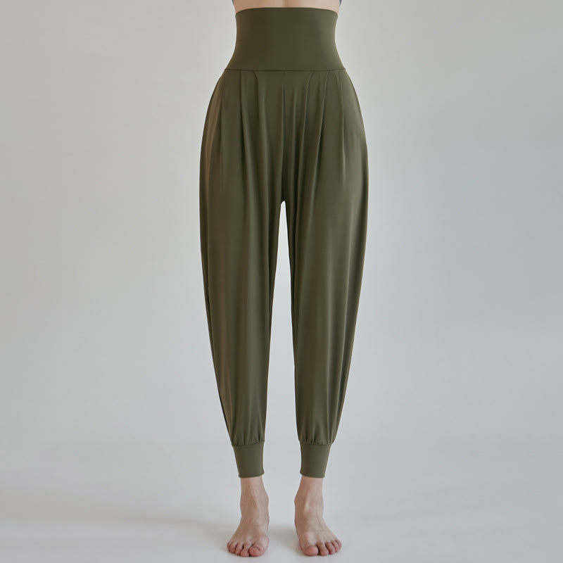Casual Plain High Waist Quick Drying Women's Leica Pants With Pockets