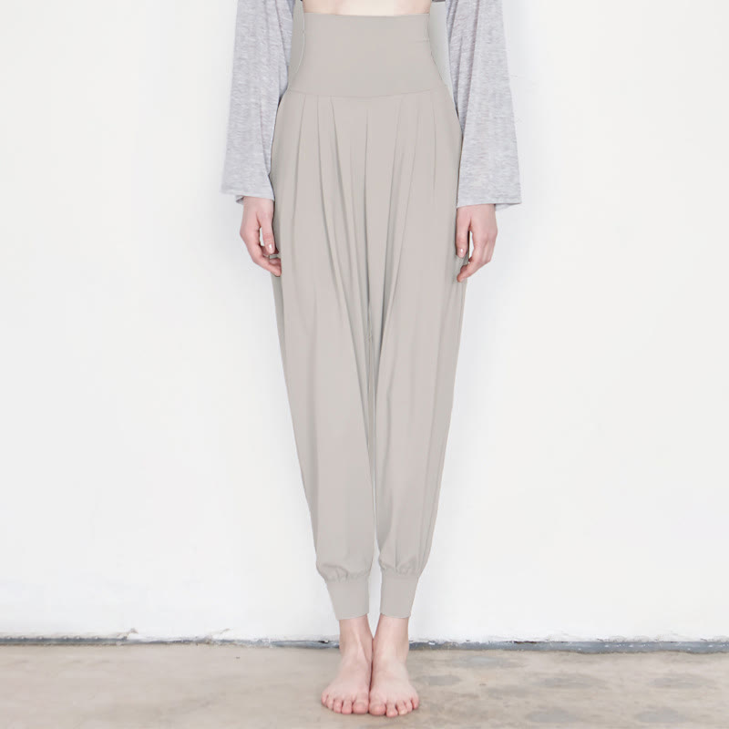 Casual Plain High Waist Quick Drying Women's Leica Pants With Pockets