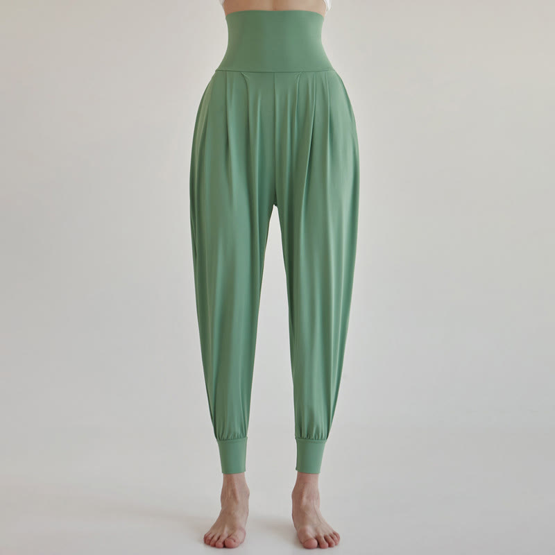 Casual Plain High Waist Quick Drying Women's Leica Pants With Pockets