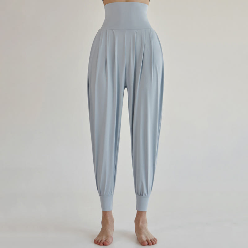 Casual Plain High Waist Quick Drying Women's Leica Pants With Pockets