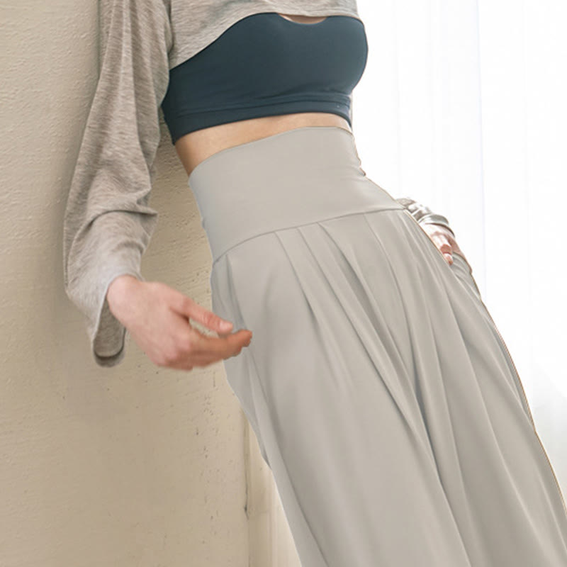 Casual Plain High Waist Quick Drying Women's Leica Pants With Pockets