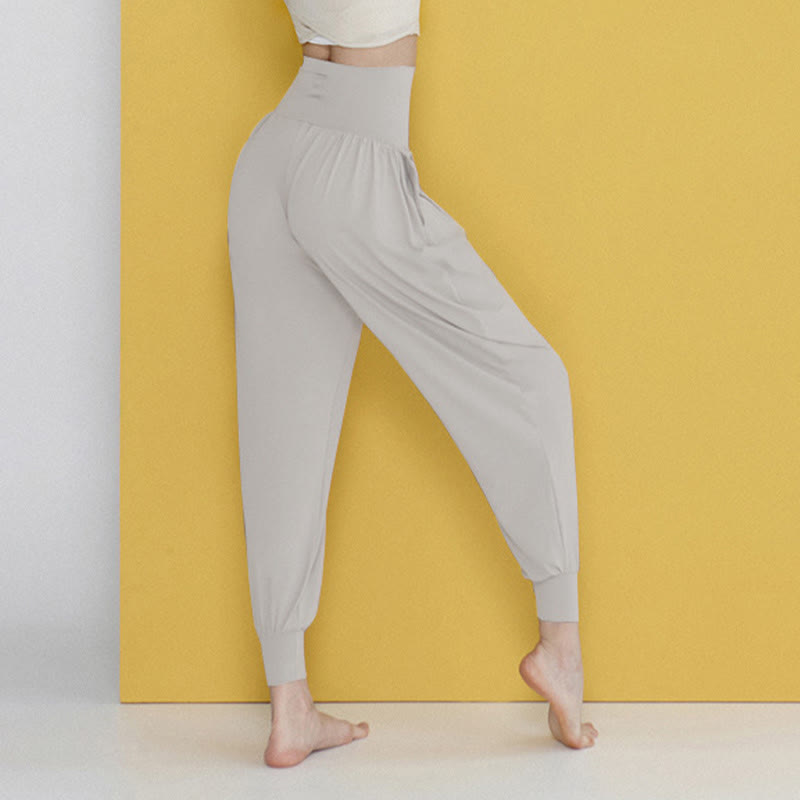 Casual Plain High Waist Quick Drying Women's Leica Pants With Pockets