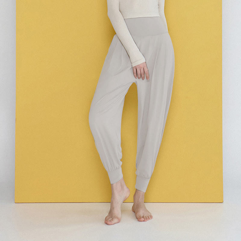 Casual Plain High Waist Quick Drying Women's Leica Pants With Pockets