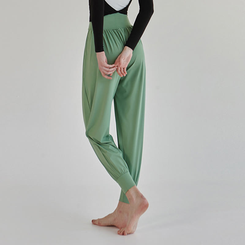 Casual Plain High Waist Quick Drying Women's Leica Pants With Pockets