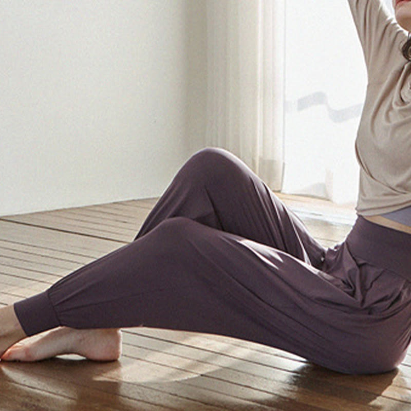 Casual Plain High Waist Quick Drying Women's Leica Pants With Pockets