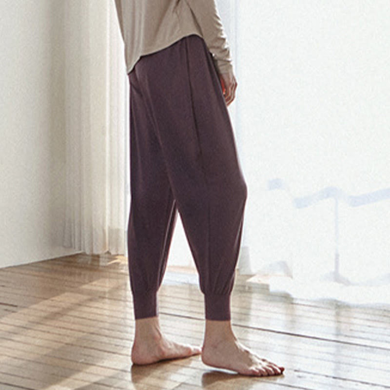Casual Plain High Waist Quick Drying Women's Leica Pants With Pockets