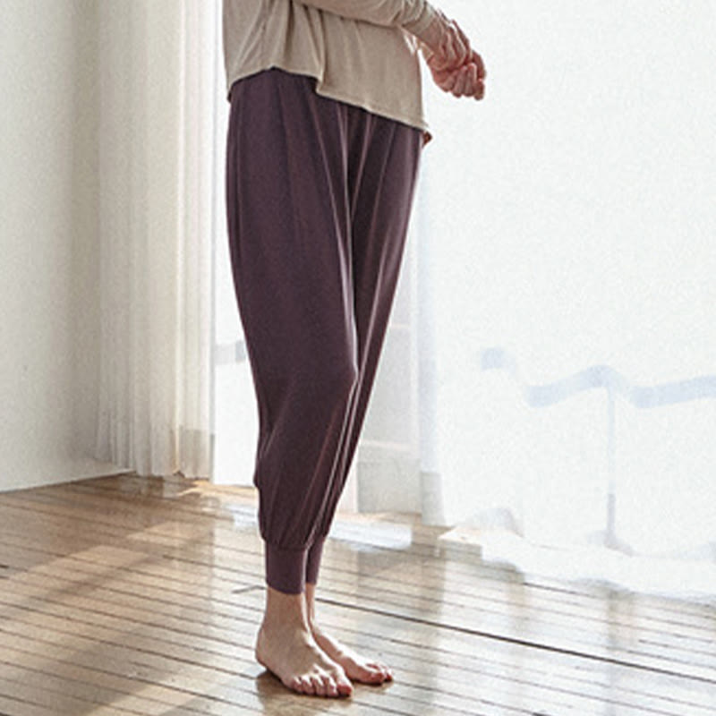 Casual Plain High Waist Quick Drying Women's Leica Pants With Pockets