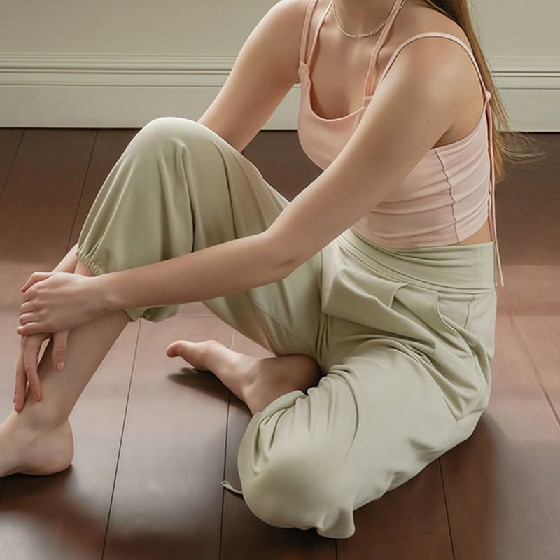 Breathable Drawstring Harem Mindful Movement Pants