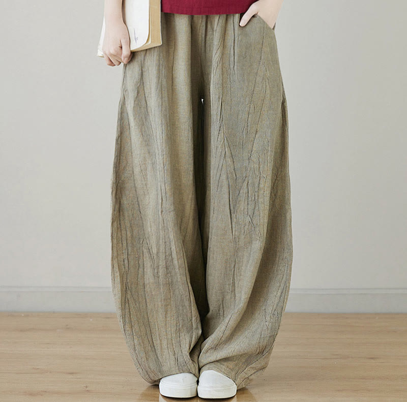 Breathable Ramie Loose Harem Mindful Meditation Pants