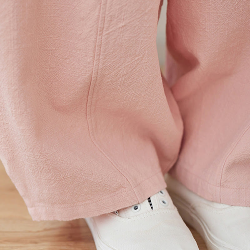 Tactile Cotton Linen Drawstring Harem Meditation Pants