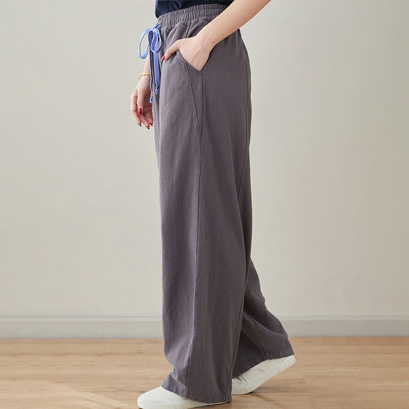 Tactile Cotton Linen Drawstring Harem Meditation Pants