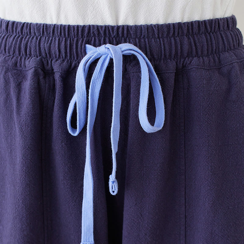 Tactile Cotton Linen Drawstring Harem Meditation Pants