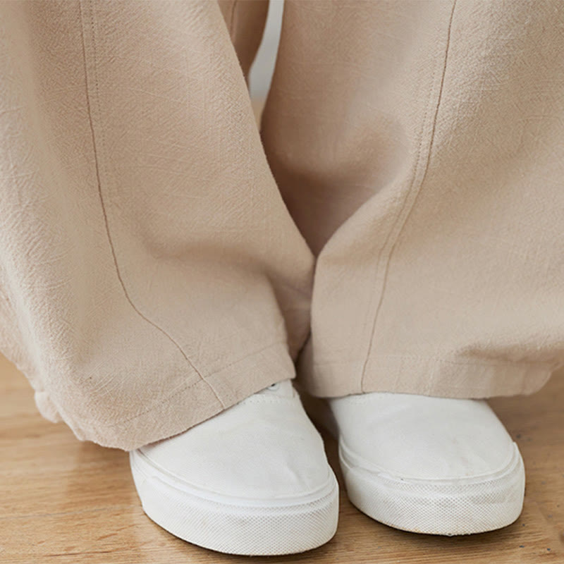 Tactile Cotton Linen Drawstring Harem Meditation Pants