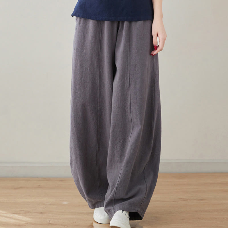 Tactile Cotton Linen Drawstring Harem Meditation Pants