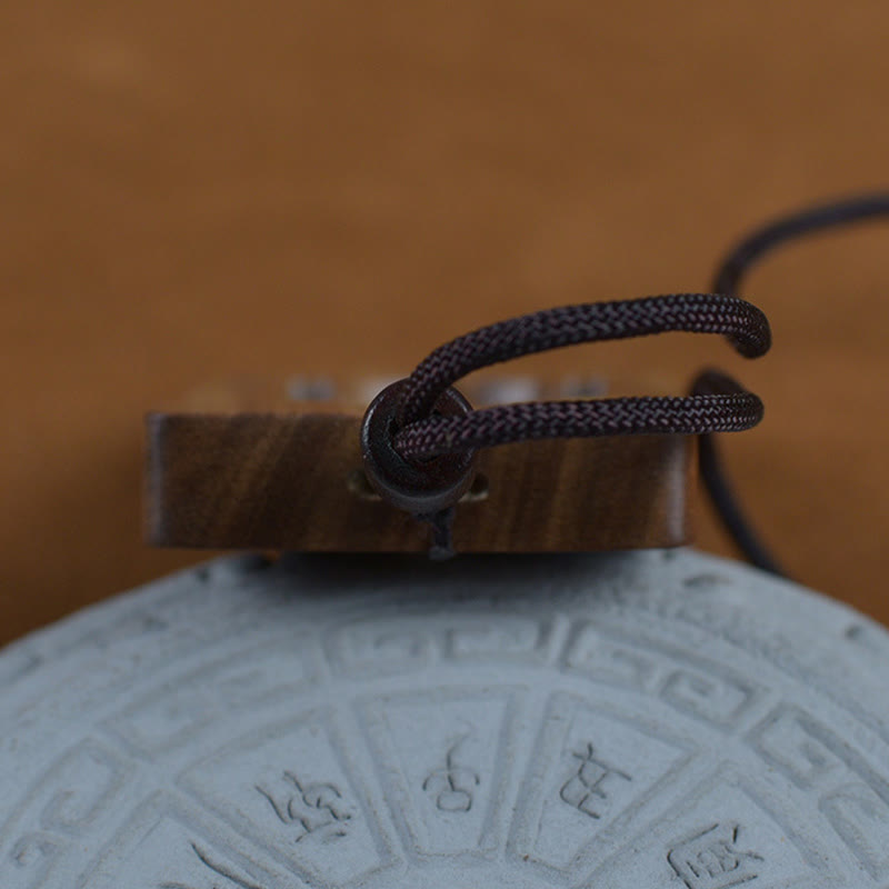 Green Sandalwood Buddha Symbol Positive Necklace Pendant