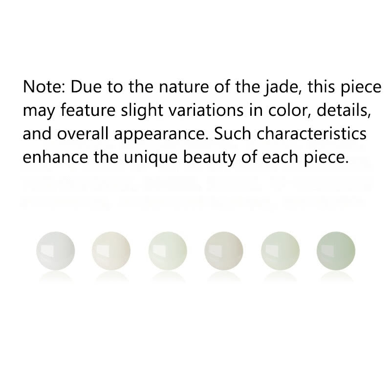 Natural Hetian Jade Ping An Kou Peace Buckle Peach Blossom 999 Sterling Silver Bracelet