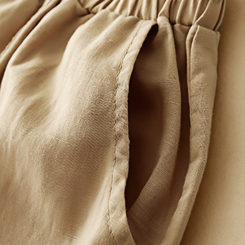 Tactile Cotton Embroidered Cropped Meditation Harem Pants