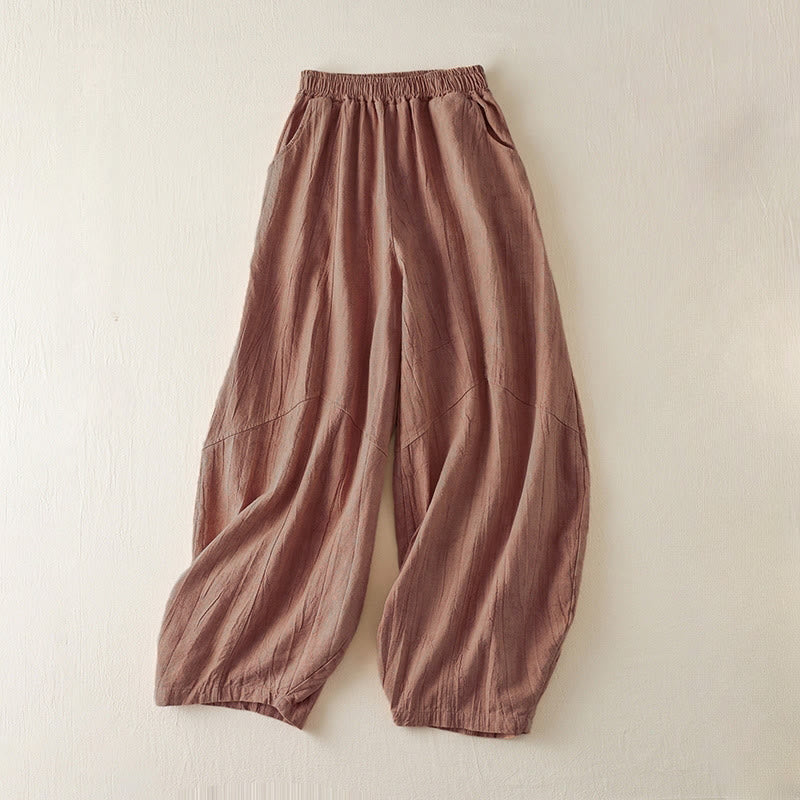 Breathable Cotton Cropped Mindful Movement Harem Pants