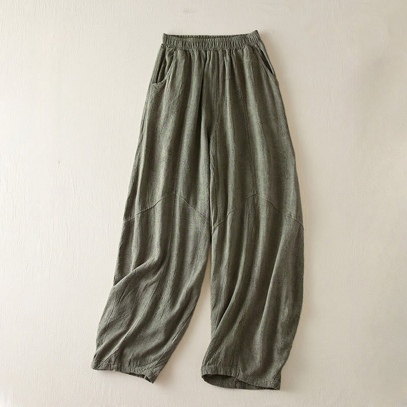Breathable Cotton Cropped Mindful Movement Harem Pants