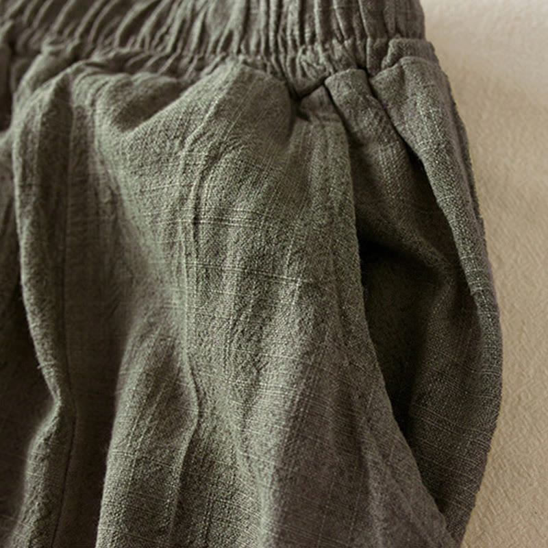 Breathable Cotton Cropped Mindful Movement Harem Pants
