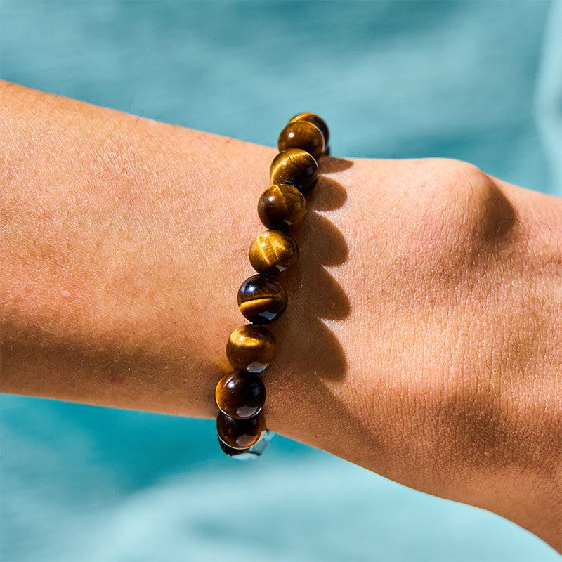 Natural Black Tourmaline Tiger Eye Positive Bracelet
