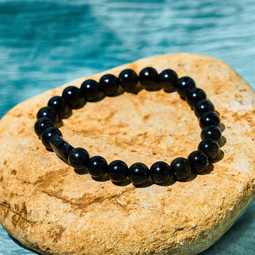 Gold Sheen Obsidian and Black Tourmaline Grounding Beaded Bracelet