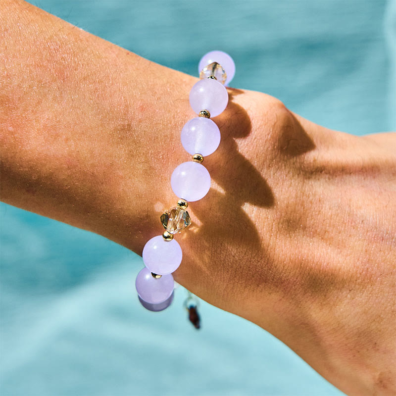 Natural Crystal & Gemstone Healing Bracelet - Amethyst, Sunstone & Aventurine