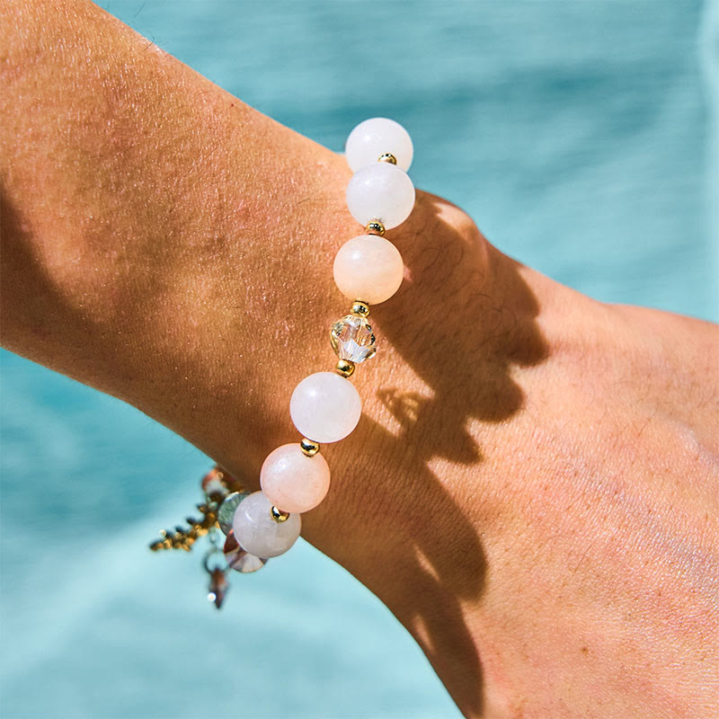 Natural Crystal & Gemstone Healing Bracelet - Amethyst, Sunstone & Aventurine
