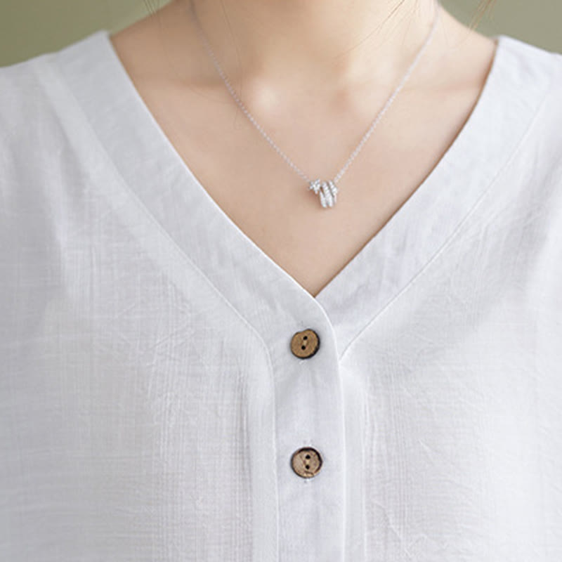 Lightweight Viscose Jacquard V-Neck Mindful Movement Shirt