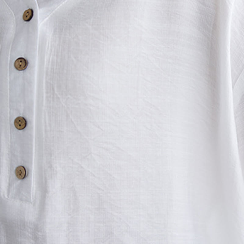 Lightweight Viscose Jacquard V-Neck Mindful Movement Shirt