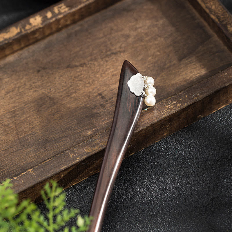 925 Sterling Silver Ebony Cloud Power Hairpin