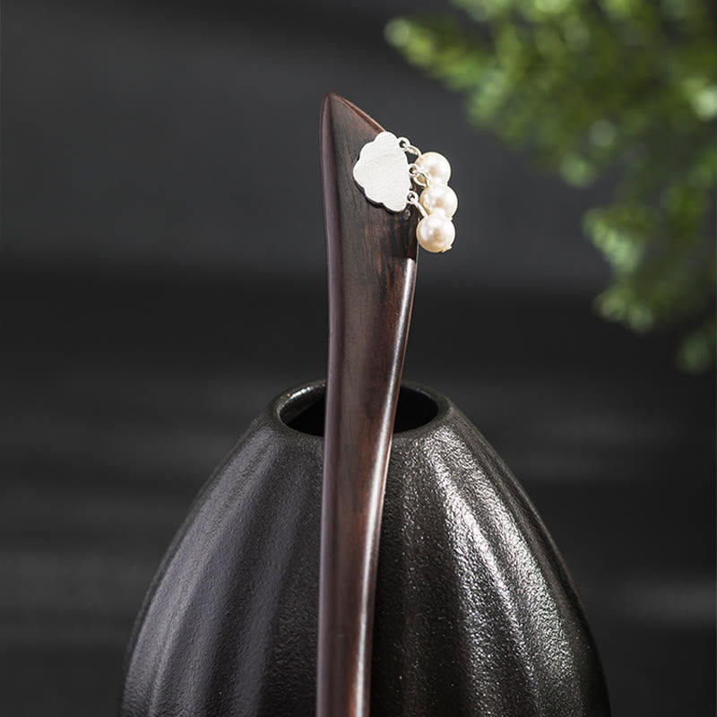 925 Sterling Silver Ebony Cloud Power Hairpin